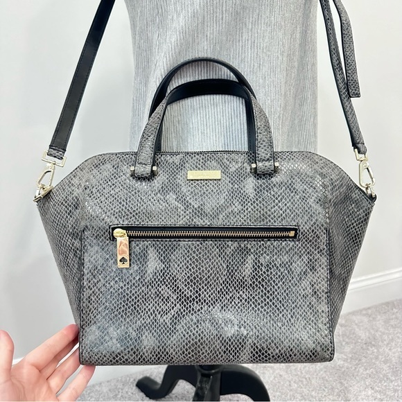 Kate Spade Parliament Square Exotic Savannah Satchel Bag In Snakeskin - Picture 6 of 16